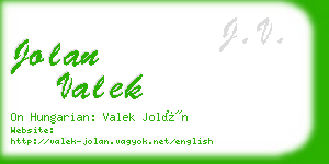 jolan valek business card